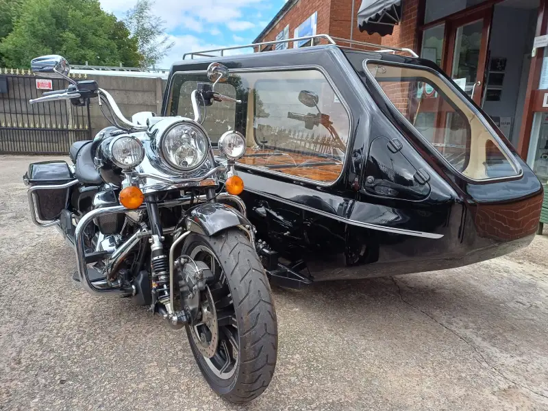 Motorcycle and Sidecar Hearse